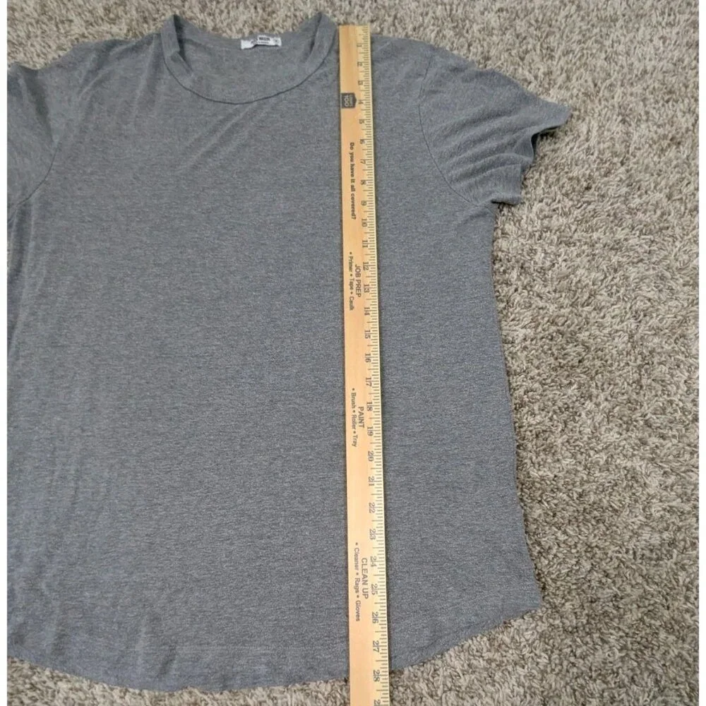 Buck Mason T-Shirt Mens Medium Gray Curved Hem Made In USA Tee Cotton Blend - Picture 8 of 8